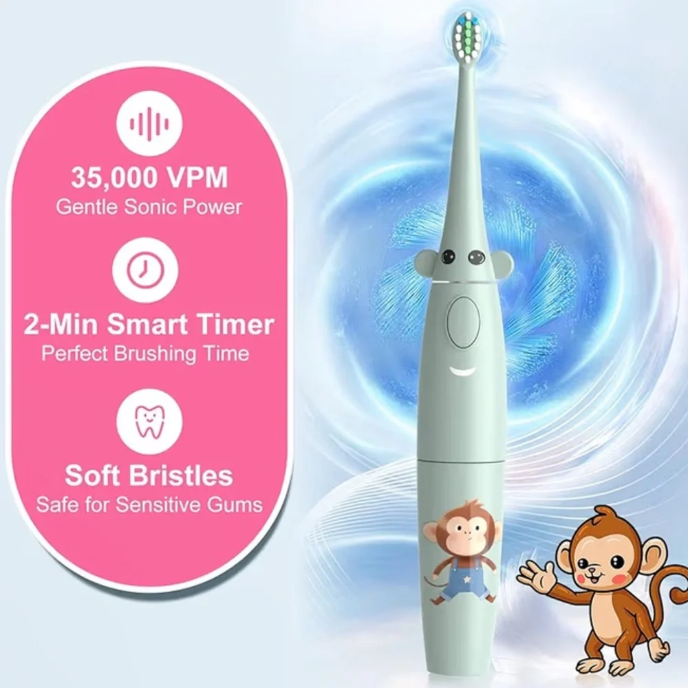 NEW! Kids Water Flosser and Electric Toothbrush Combo 3 Gentle and 2 Sonic Modes